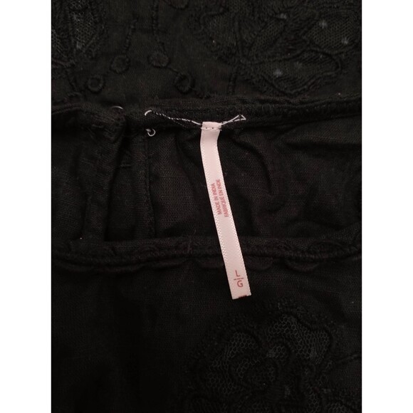 Free People Faded Gardens Tank Cropped Top Floral Embroidered Cotton L 283665 - Picture 8 of 9